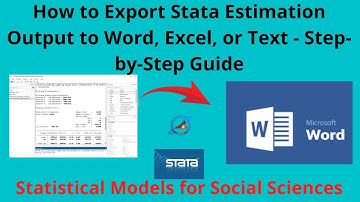 How to Export Stata Estimation Results to Word, Excel, or Text - Easy Guide
