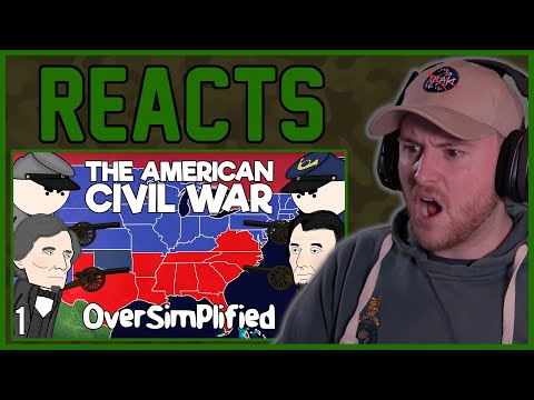 The American Civil War - OverSimplified (Part 1) (Royal Marine Reacts)