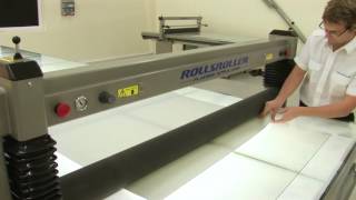 ROLLSROLLER Flatbed Applicator: Application on glass