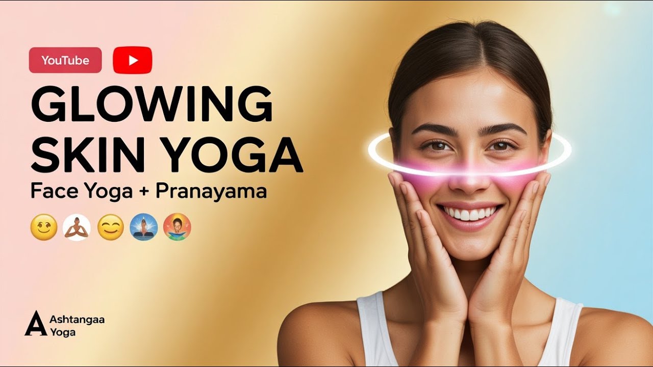 Yoga for beginners 🧘 Pranayama & Face Yoga for Glowing Skin 🌟 ...
