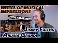 Ariana Grande ft Jimmy Fallon - Wheel of Musical Impressions FIRST REACTION! (livestream)
