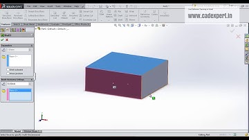 SolidWorks Tutorials in Hindi "SHELL"