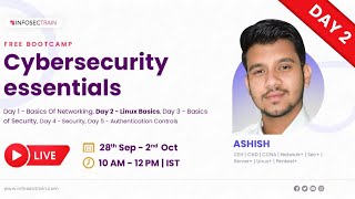 Day:2 Free Bootcamp Cybersecurity Essentials by Ashish Dhyani | InfosecTrain