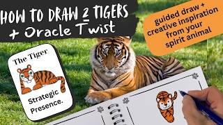 ✨ How to Draw a Tiger 🐅 Symbol of Authenticity & Creative Spark | #AnimalArt #OracleCards