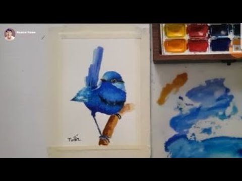 Video NGUYENTUAN - Hướng dẫn vẽ chú chim xanh đơn giản bằng... - youtube