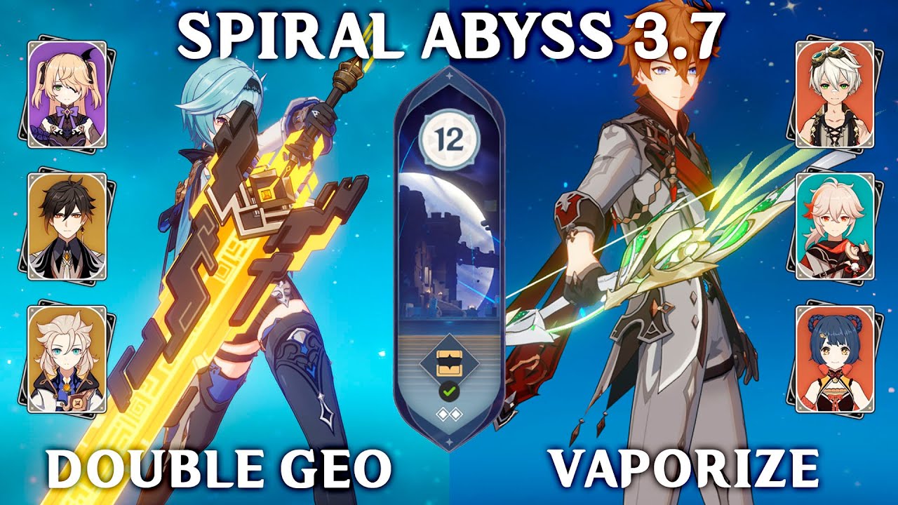 Spiral Abyss 3.7 Floor 12 (9 Stars). Eula c0 Double Geo and Childe c0 Vaporize. Geshin Impact 3.7