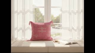 Fuchsia Moroccan Sabra Silk Pillow — Window Nook Mornings