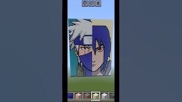 Kakashi & Sasuke Pixel Art |#anime #narutoshippuden #naruto #sasuke #kakashi #minecraft #silhouette