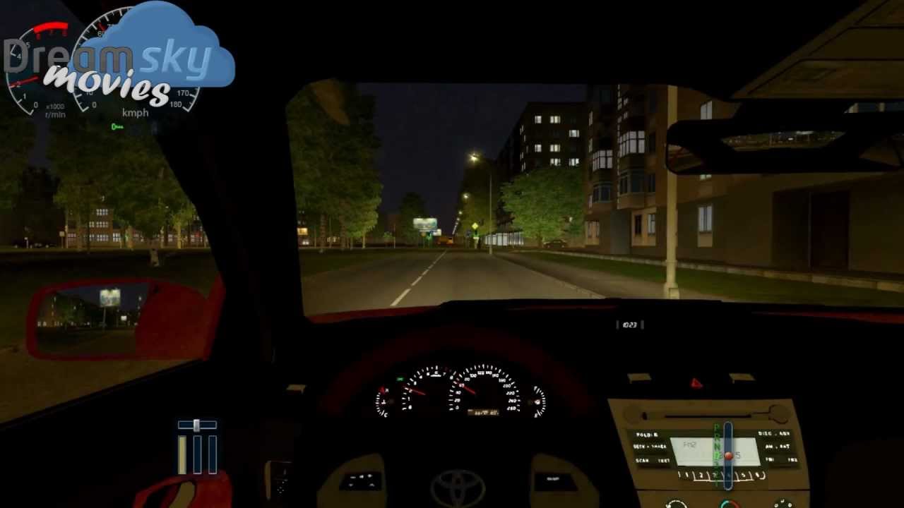 Camry city car driving