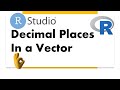 How to change the number of decimal places or round values to whole numbers in a vector in R
