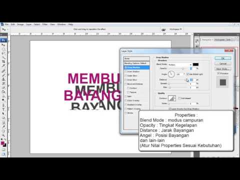 TUTORIAL PHOTOSHOP CS Membuat Bayangan Pada Tulisan