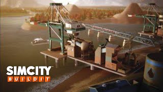 I STARTED TO BUILD THE CARGO SHIP DOCK / SIMCITY BUILDIT GAMEPLAY