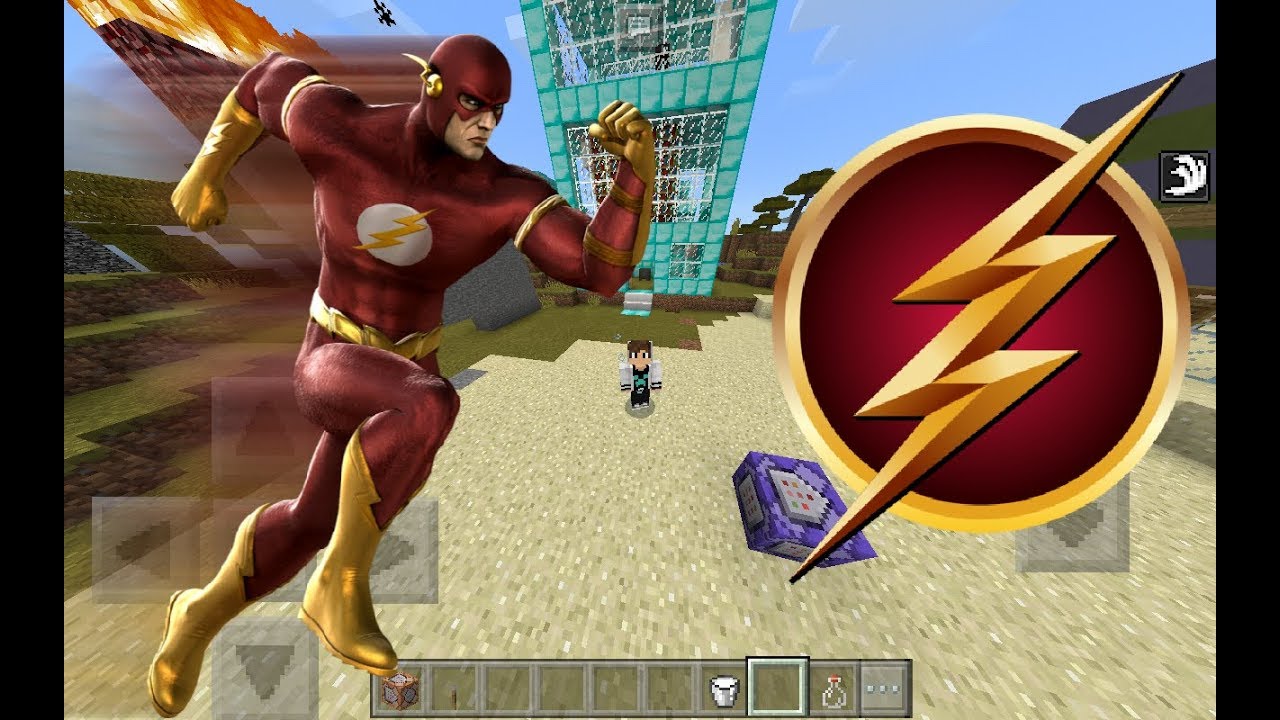 How to become the flash in minecraft pe no mods - YouTube