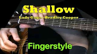 Thumbnail for Shallow by  Lady Gaga | Guitar TAB | Fingerstyle Acoustic Cover