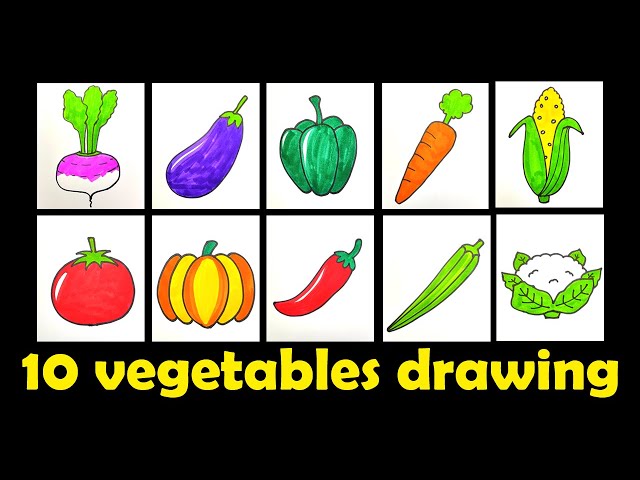 Fruits and Vegetables Drawing for Kids | How to Draw Fruits and Vegetables  :) | By Activities For Kids | Hello friends, welcome to our Facebook page.  An apple a day keeps