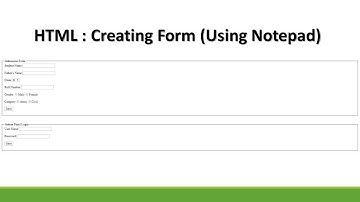 HTML : Creating Form (Using Notepad)