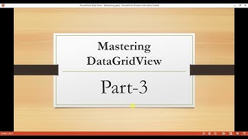 Mastering DataGridView Part-3 ||  How to Hide Column and Rows in DataGridView Programmatically