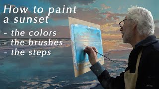 How to paint a sunset
