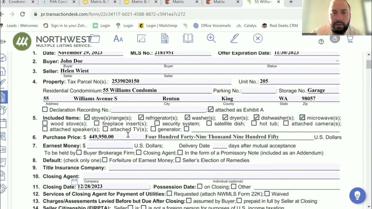 Example Writing a WA CIC or Condominium Offer - YouTube