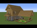 Minecraft - How to build a Large Starter House with Farm