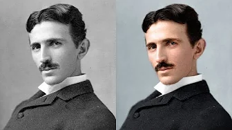 Colorizing an Old Photo of Nikola Tesla