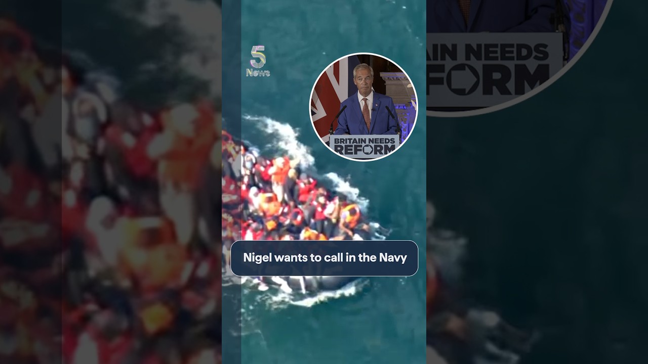 Nigel Farage unveils plan for Navy to stop small boat crossings