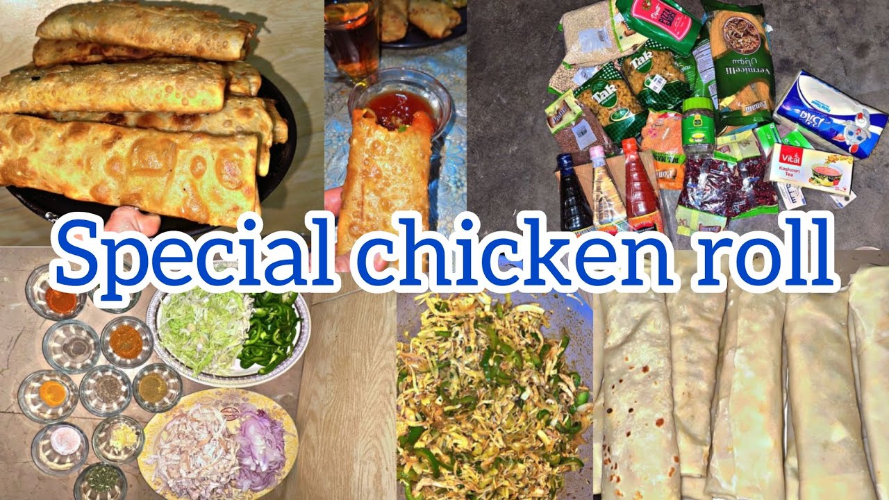 Special chicken  spring Roll recipe || very taste 🤤😋😋|| 