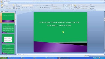 IEEE 2014 MECHANICAL AUTOMATIC POWER SAVING CONVEYOR FOR INDUSTRIAL APPLICATION