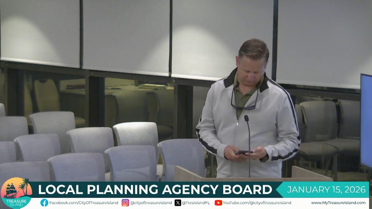 City of Treasure Island Planning & Zoning Board Meeting - Jan. 15, 2026