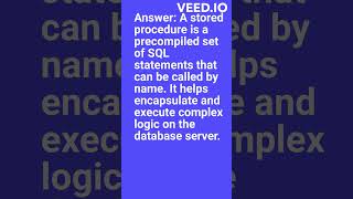 What is a stored procedure? #viralshort #learning #sqlserver #sql  #coder #sqlcommand #sqlinterview
