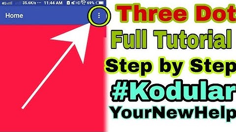 Three dot menu part 1 Kodular basic tutorial in hindi step by step#how to make  android app #Kodular