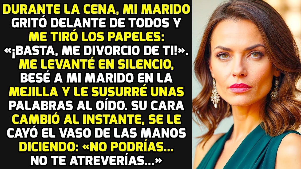 Durante La Cena, Mi Marido Gritó Y Tiró Los Papeles: «¡Me Divorcio De Ti!» Pero... HISTORIAS LA VIDA