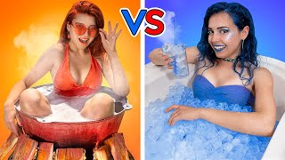 Desafío de Caliente vs Frío / Chica Ardiente vs Chica Helada