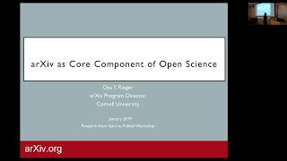 Research From Start to Publish 2019: arXiv as a Core Component of Open Source screenshot 1