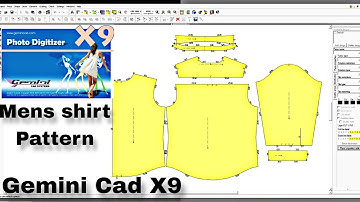 Mens Shirt pattern | gemini cad x9 | tutorial