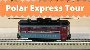 O-gauge Polar Express Model Railroad Layout Tour 3-trains