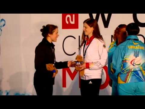 Swimming - women's 400m freestyle S11 medal ceremony - 2013 IPC Swimming World Championships