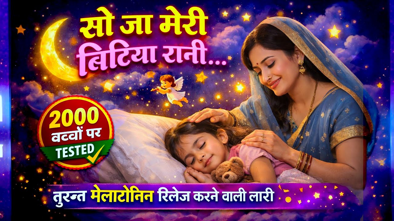 Deep sleep meditation music || soja meri bitiya rani lori