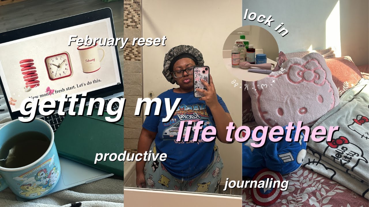 GETTING MY LIFE TOGETHER : 🩰˚˖𓍢 🦢✧˚🎀 monthly reset, self care, and journaling