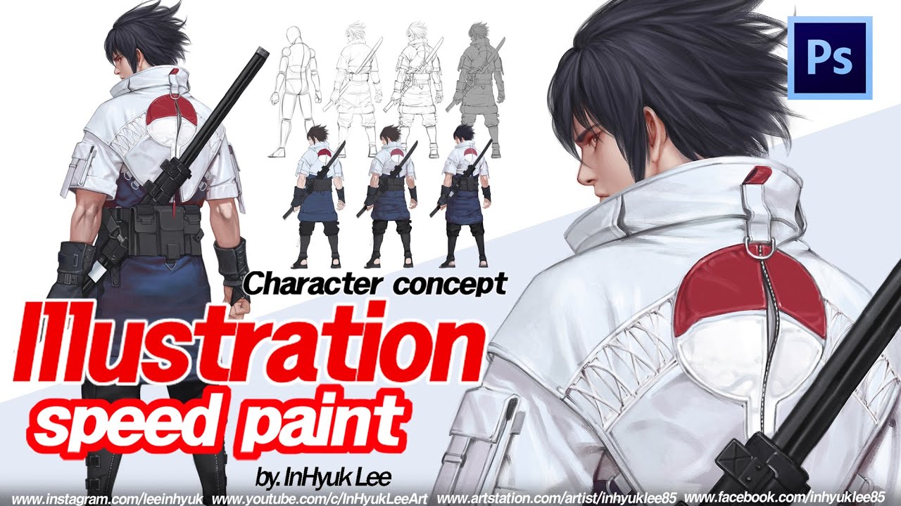 pix Inhyuk Lee Character character illustration uchiha sasuke by inhyuk lee ìºë¦í° ì¼ë¬ì¤í¸ ì°ì¹í ì¬ì¤ì¼ by ì´ì¸í