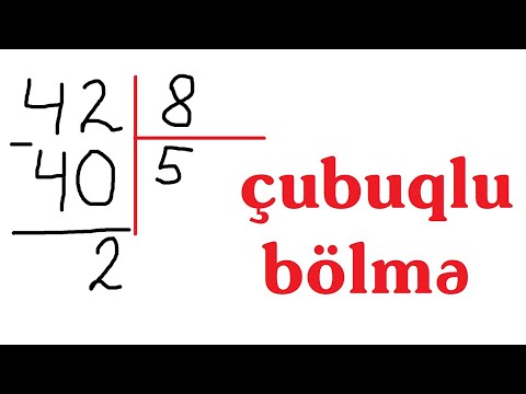 Çubuqlu bölmə. Riyaziyyat Bölmə Əməli. Asan izah