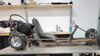 Building a junkyard gokart with a 40+hp 489cc big block engine