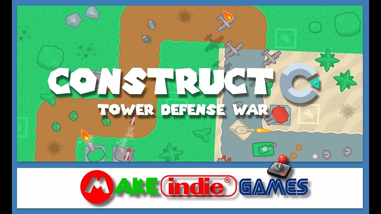Construct 3 - Tower Defense - 02 Construindo a cena do level 01 - YouTube