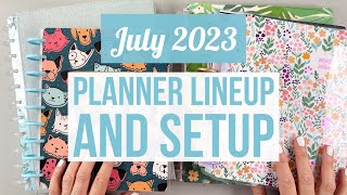 July 2023 Planner Lineup and Setup! Happy Planner Catch-all, Creative Journal and Wellness