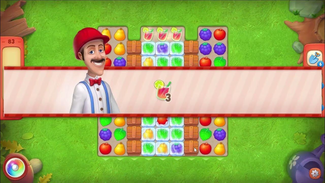 Gardenscapes level 83 No Boosters 17 Moves 🌱 Gameplay Walkthrough