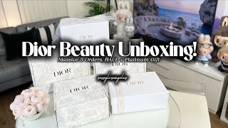 Huge Dior Beauty Unboxing 💄| Platinum Gift + Dior.com Orders| What Makeup, Skincare &amp; GWP Did I Get?