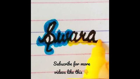 "Swara" name in cursive neat handwriting! Cursive Writing! Comment your name for next!#shorts