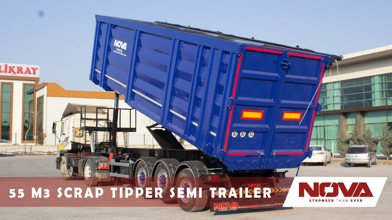 New Nova 55 Cbm Scrap Tipper Semi Trailer