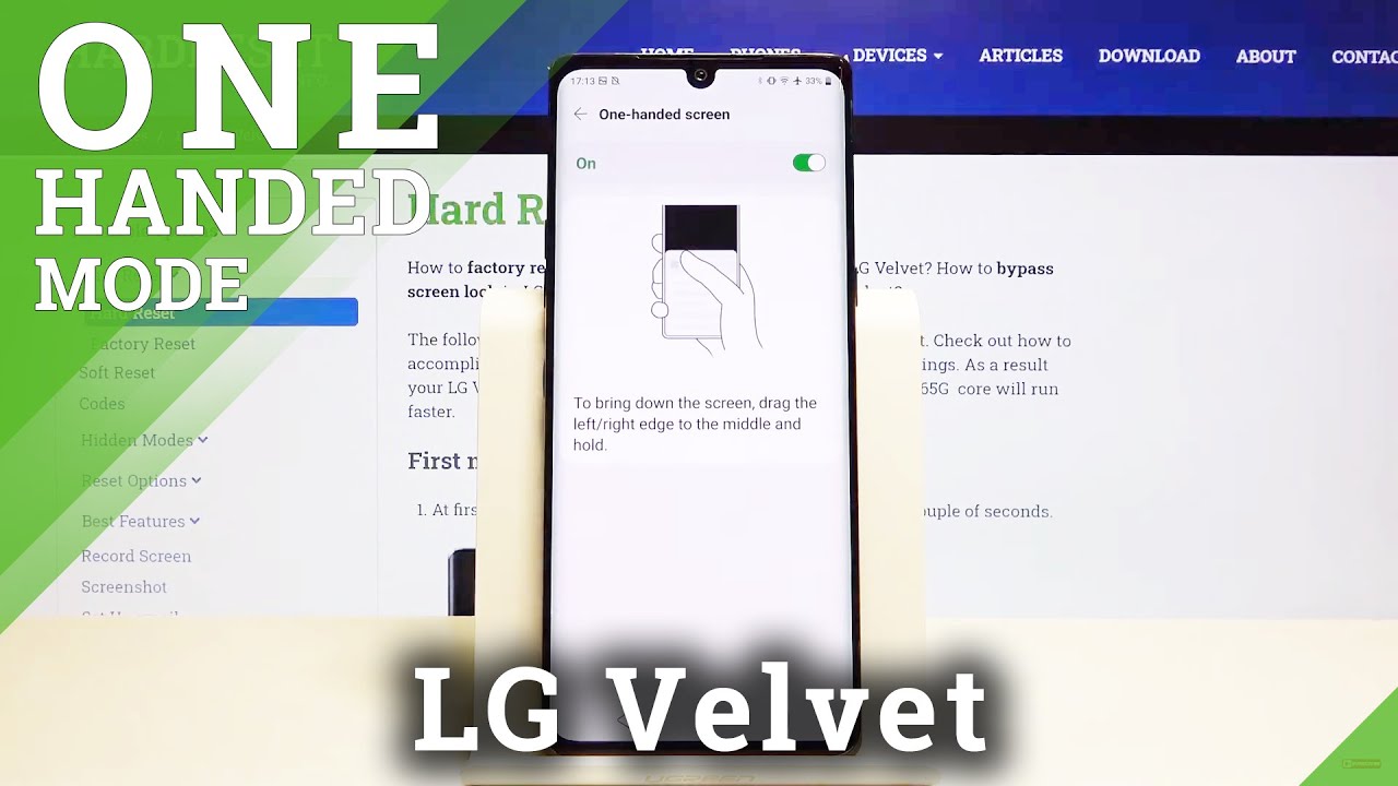 How to Activate One Hand Mode on LG Velvet OneHanded Mode YouTube