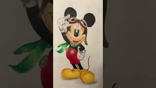 Mickey Mouse Colored Pencil Drawing ✍️